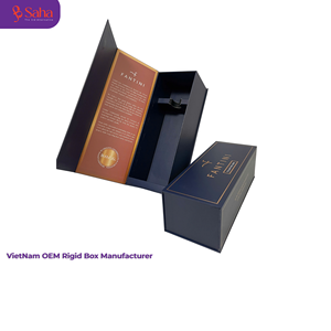 Fabricant OEM au Vietnam, boîte à vin personnalisée de haute qualité, boîte cadeau rigide en papier de luxe pour vin et spiritueux - Product Image 1