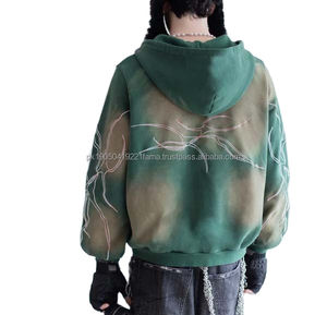 Conjuntos Deportivos Personalizados de Invierno, Bordados, con Cremallera Completa, Lavado Ácido, para Gimnasio, para Hombre y Mujer - Product Image 2