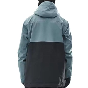 Chaqueta de Esquí Impermeable con Capucha Azul Claro para Hombre, Cierre de Botones, Cortavientos, Ropa Deportiva para la Nieve, Talla Adulto - Product Image 5