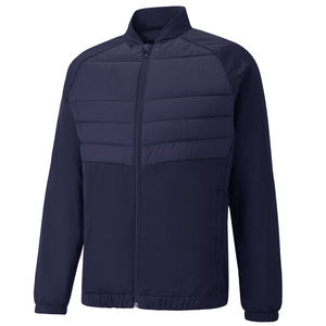 เสื้อแจ็คเก็ตผู้ชายแบบสลิมฟิต ซิปเต็มตัว สำหรับใส่ในฤดูใบไม้ร่วง อุ่นสบายด้วยไส้ขนเป็ดด้านหน้า แขนเสื้อแบบซอฟต์เชลล์ เหมาะสำหรับขี่ม้า - Product Image 3