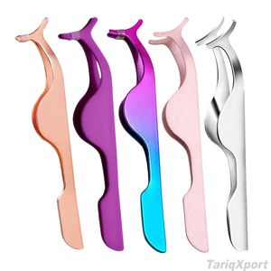 Applicateurs d'extensions de cils professionnels en acier inoxydable avec logo personnalisé, poignée confortable, pour l'application des cils, utilisation en salon - Product Image 2