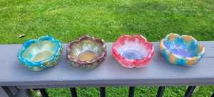 Tazón de Resina Epoxi para Múltiples Usos |   Lazo Azul |   Tazón de Resina Hecho a Mano para Ensaladas, Frutas y Almacenamiento, Vajilla para el Hogar - Product Image 6