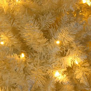 7.5ft Flocking Tied <b>Light</b> Christmas <b>Tree</b> Elegant and Luminous Holiday Decor - Product Image 4