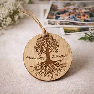 Decorative Handmade Wooden Christmas Ornaments Laser Engraved Hanging Tree Decor Modern Holiday Home Decor Christmas Gift - Product Image 5