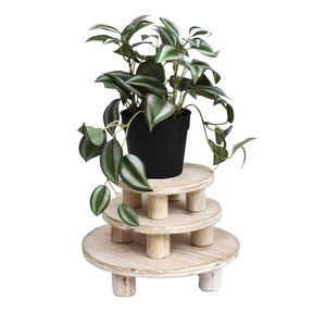 Ensemble de 3 supports décoratifs miniatures en bois de style ferme rustique pour la décoration de la maison et de la cuisine - Product Image 2