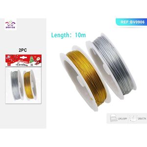Nastri Natalizi Dorati e Argentati Eleganti per Decorazioni Festive - Product Image 2