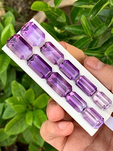 Piedra preciosa de amatista natural, corte facetado, cristal suelto, piedra morada para hacer joyas, anillo, colgante, collar, regalo - Product Image 6