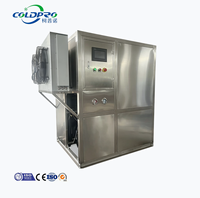 Machine à glaçons industrielle COLDPRO de 1 tonne, en acier inoxydable 304, pour usage commercial, machine à boissons froides automatique