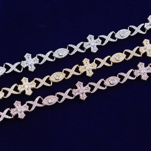 New Style S925 Silver Plated VVS Diamond Cuban <b>Bracelet</b> Fashionable Moissanite Charm <b>Bracelets</b> for Unisex Parties - Product Image 2