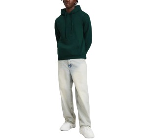 Sweat à capuche premium pour homme 100% coton molletonné délavé à l'acide, coupe régulière, imperméable, streetwear de luxe pour l'hiver, épaules tombantes - Product Image 1