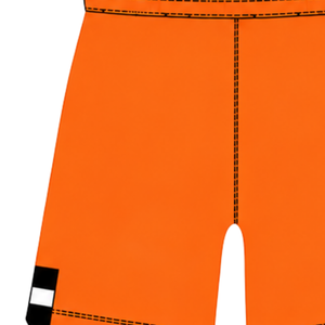 Orange <b>Black</b> <b>Rugby</b> <b>Shorts</b> Elastic Waist Drawstring Striped Team Uniform Custom Breathable Training Performance Athletic Sports - Product Image 3