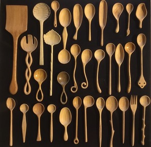 Cuillères à café en bois faites à la main, design unique, style vintage, commande en gros, support de marquage OEM - Product Image 4