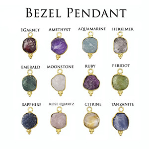 Pendientes colgantes con gema de rubí – Pendientes de gancho con piedra roja en bruto, chapados en oro, joyería de moda con piedra de nacimiento de julio - Product Image 4