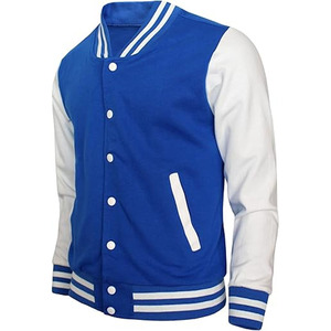 Chaqueta Varsity Gruesa Tipo Bomber para Adultos y Jóvenes en Colores Amarillo y Morado con Diseño de Parches y Logotipo Frontal - Product Image 1