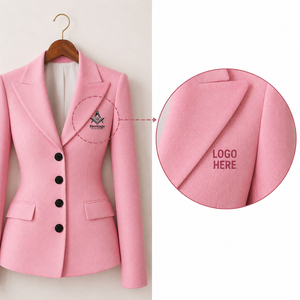 Blazer Rosa de Lana Mezclada para Mujer, Ropa Masónica Herencia, Abrigo de Manga Larga, Estilo Griego, para Hermandades, Fraternidades, Negocios, Abrigo Elegante - Product Image 1