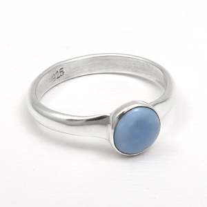 Handmade Natural Blue <b>Opal</b> Gemstone <b>Ring</b> 925 Sterling <b>Silver</b> Bezel Setting Gemstone Boho <b>Ring</b> For He And She Wholesale Jewelry - Product Image 1