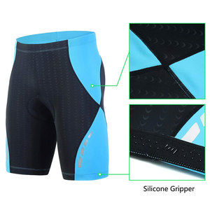 Pantalones Cortos de Ciclismo para Hombre, Negros con Ribete Azul, Acolchados, Transpirables, de Secado Rápido, Ropa Deportiva para Exteriores - Product Image 2