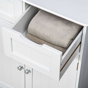 Mobiletto Moderno Autoportante in PVC per Bagno con 2 Cassetti e Ripiano Regolabile per Ingresso e Soggiorno W - Product Image 6