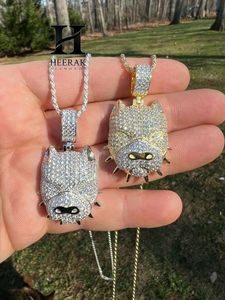 Hip Hop Iced Out American Bully Pendant Custom Real Lab Grown Diamond Sterling <b>Silver</b> Gold Plated Mens Bling Dog <b>Charm</b> Necklace - Product Image 3