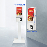 Kiosque commercial en libre-service à écran tactile, terminal de paiement numérique Android, petite taille 21,5/27/32 pouces, kiosque de commande