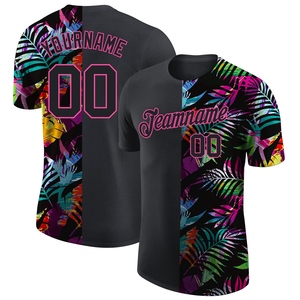 Camiseta Deportiva Personalizada en Azul Polvo, Rosa y Negro, la Más Vendida en la Industria, Venta Directa al Por Mayor - Product Image 4