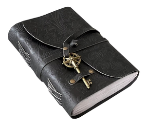 Full Grain Leather Vintage Handmade Journal <b>Notebook</b> Bound Diary with Deckle Edge <b>Line</b> Paper and Key Closure, Leather Diary - Product Image 1