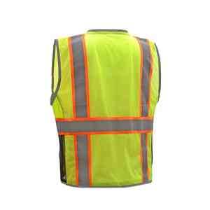 Custom Men's Hi-Visibility Cotton Safety Vest Reflective <b>Strips</b> Breathable Anti-Bacterial <b>Fabric</b> for Industrial Workwear - Product Image 5