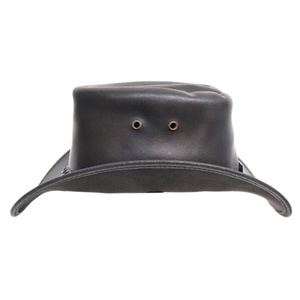 Sombrero de Cuero Genuino Estilo Western, Sombrero de Vaquero Negro para un Estilo Moderno al Aire Libre - Product Image 3