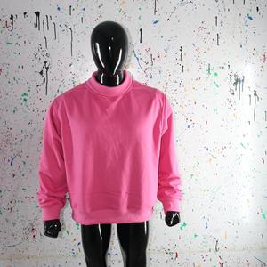 HOT PINK <b>Mock</b> <b>Neck</b> Sweatshirt 100% wide <b>neck</b> Sweatshirt Finer Threads - Product Image 1