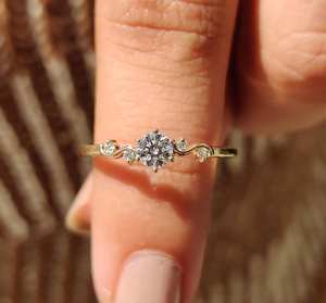 Anillo de Compromiso con Diamante Cultivado en Laboratorio de 1 Quilate, Corte Brillante Redondo, Oro de 10k, 14k, 18k, Sin Níquel, Sin Plomo, Joyería Personalizable al por Mayor - Product Image 5