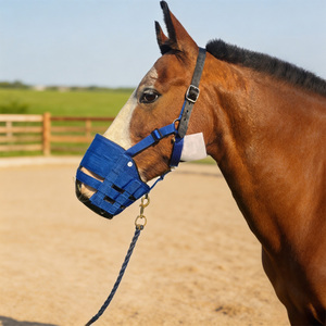 Bozal de nailon personalizado para caballos y ponis: reduce la ingesta de hierba y previene el desgaste. - Product Image 1