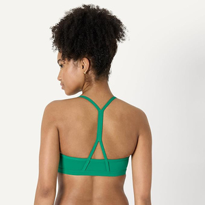 Soutien-gorge de sport élégant vert émeraude sans coutures, à maintien léger, pour le yoga, la course et le fitness pour femme - Product Image 3