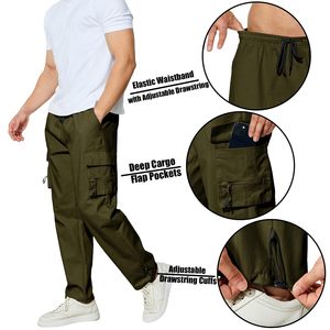 Pantalones Cargo Formales Transpirables Personalizados para Hombre, Cintura Media, Multibolsillos, Estilo Urbano, Joggers, para Exteriores - Product Image 6