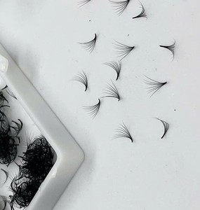 แพ็คเกจจิ้งแบบกำหนดเอง ขนตาปลอมพรีเมียม ปริมาณมาก รุ่น CC/DD/LD/M Curl ความหนา 0.07 มม. สีดำด้านธรรมชาติ ยาวพิเศษ 3D-8D เส้นใยสังเคราะห์ - Product Image 1