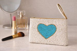 Elegant Handmade Bead Embroidery Coin Purse Vintage Style <b>Small</b> <b>Wallet</b> Pouch For Cash Coins Jewelry Makeup Storage - Product Image 1