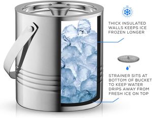 Manufacturer's Wholesale Double-Wall Stainless Steel Metal Insulated Wine & <b>Beer</b> Cooler with Custom Logo Prints Party Occasions - Product Image 6