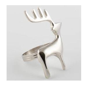 Anneau de serviette tête de cerf moderne élégant porte-anneau de serviette en tissu de table hôtel idéal décor à la maison cadeau pendaison de crémaillère anneau de serviette - Product Image 3