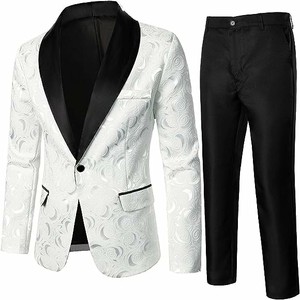 Breathable Plus Size Anti-Wrinkle 100% Polyester Mens Business Wedding <b>Suit</b> Tuxedo Slim Fit 3 <b>Buttons</b> Blazer Coat American Style - Product Image 2