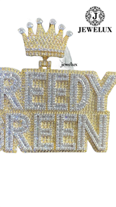 Wholesale Luxury Iced Gold Plated 925 <b>Silver</b> Freshwater Pearl Hip Hop Charms <b>Crown</b> Pendant Jewelry Unisex Jewelux IGI - Product Image 2