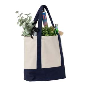 Custom Eco-Friendly <b>Large</b> Letter Logo Pure Cotton <b>Canvas</b> Reusable Travel Tote <b>Bag</b> Recyclable Beach Shopping Gift <b>Bag</b> - Product Image 3