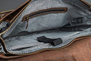 Handmade 100% Genuine Leather Brown Color Travel Messenger Office Crossbody <b>Laptop</b> Briefcase College Satchel <b>Bag</b> For Men & Women - Product Image 5