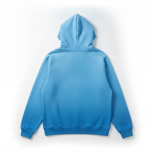Sudadera con Capucha Personalizada, Ecológica, Antiarrugas, Transpirable, Talla Grande, de Algodón, Color Azul Rey, con Bolsillo Canguro - Product Image 3