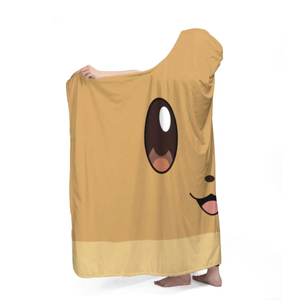Wearable Fleece <b>Blanket</b> Hoodie Cartoon Print Soft <b>Warm</b> Oversized Coat For Adults - Product Image 3