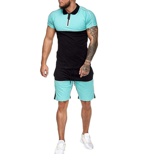 Conjunto de Shorts Casuales de Verano para Hombre, Camisas con Cierre de Cremallera de Secado Rápido con Estampado, Estilo Urbano, Conjunto de Polo y Shorts - Product Image 6