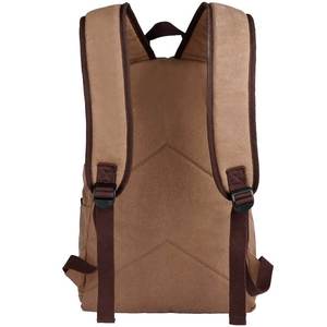Classic Vintage Canvas <b>Backpack</b> Heavy Duty Travel Daypack with Leather Accents for College School Commute and Daily Use - Product Image 4