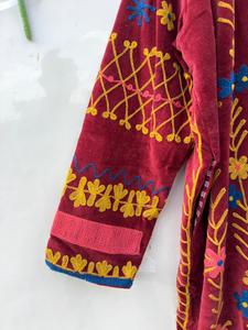 Robe kimono longue brodée Suzani |   Robe en coton bohème en gros - Product Image 2