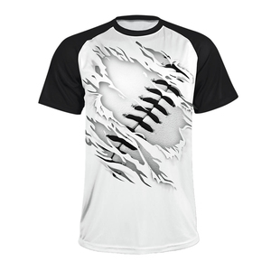 เสื้อยืดเบสบอลแขนราแกลนผู้ชาย พิมพ์ลายซิลค์สกรีน ทรงปกติ คอกลม สไตล์ลำลอง สปอร์ต ผ้าฝ้ายถัก 100% ระบายอากาศได้ดี - Product Image 1