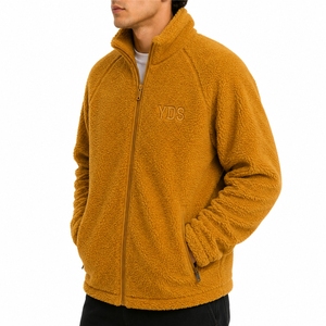 Men's Sherpa <b>Fleece</b> <b>Jacket</b> Full Zip Stand CollarThick Sherpa <b>Lining</b> Casual Winter Wear Soft Cozy Premium Lightweight Comfort Fit - Product Image 3