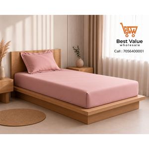 Sábana Ajustable de Algodón Suave de 300 Hilos, Tamaño King/Twin, 72x36x13 Pulgadas, Sábana Plana Estampada Sólida para Uso en Hogar, Hotel, Hospital, Material PP - Product Image 3
