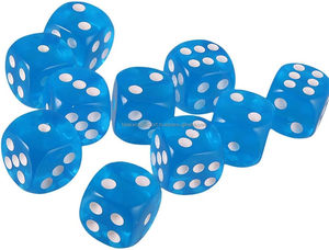 ลูกเต๋า D6เกมกระดานพลาสติก6ด้าน16มม. สำหรับปาร์ตี้ลูกเต๋าสีดำเปล่าสำหรับของเล่นของขวัญโดย fwe - Product Image 4